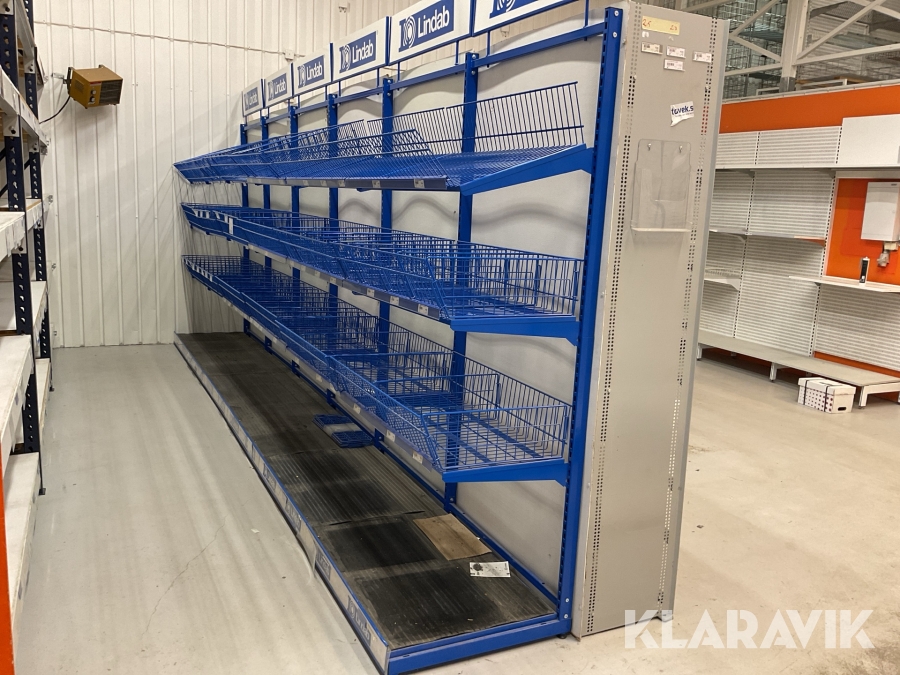 Butiksinredning 6 sektioner med korgar