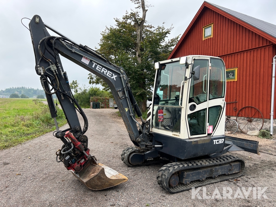 Grävmaskin Terex TC37 med rotator & Planeringsskopa