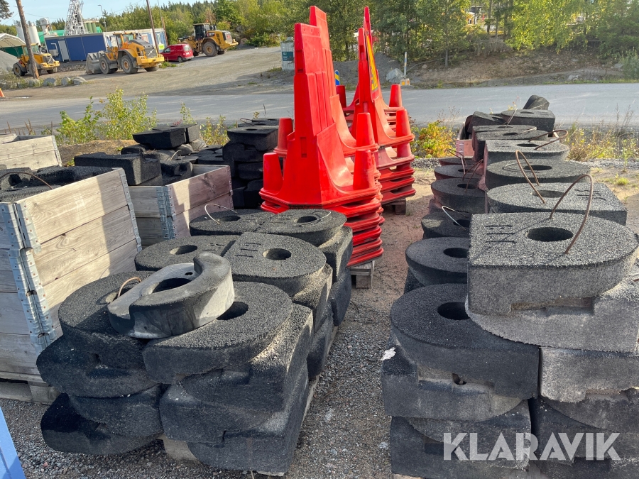 Stora vägkoner med vikter 25 st