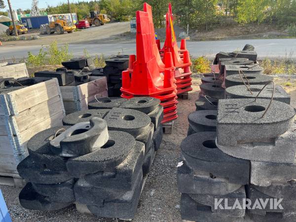 Stora vägkoner med vikter 25 st