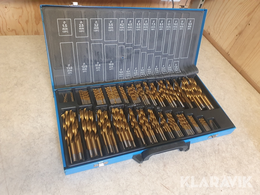 Metallborr i låda H.S.S 230 delar