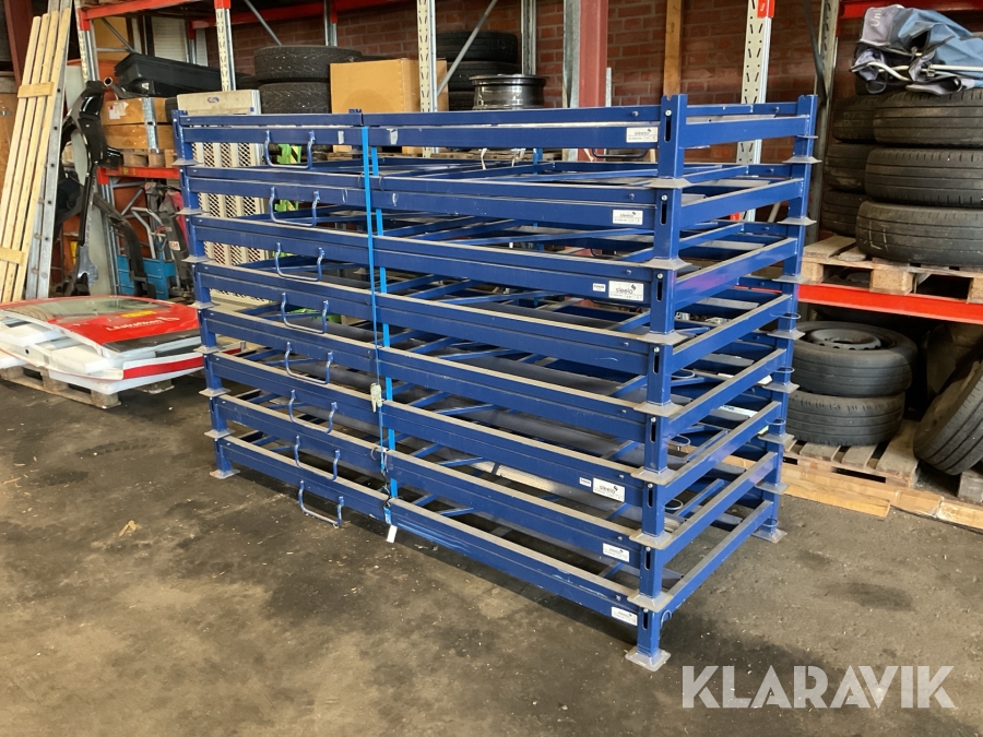 Däckställ för 48st lastbilsdäck 8st sektioner