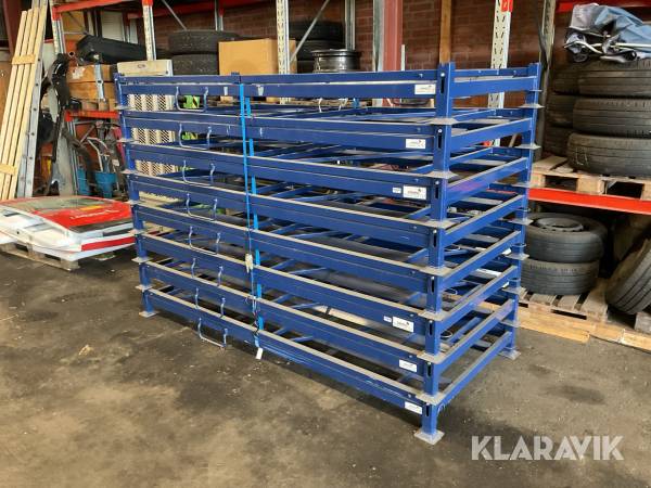Däckställ för 48st lastbilsdäck 8st sektioner