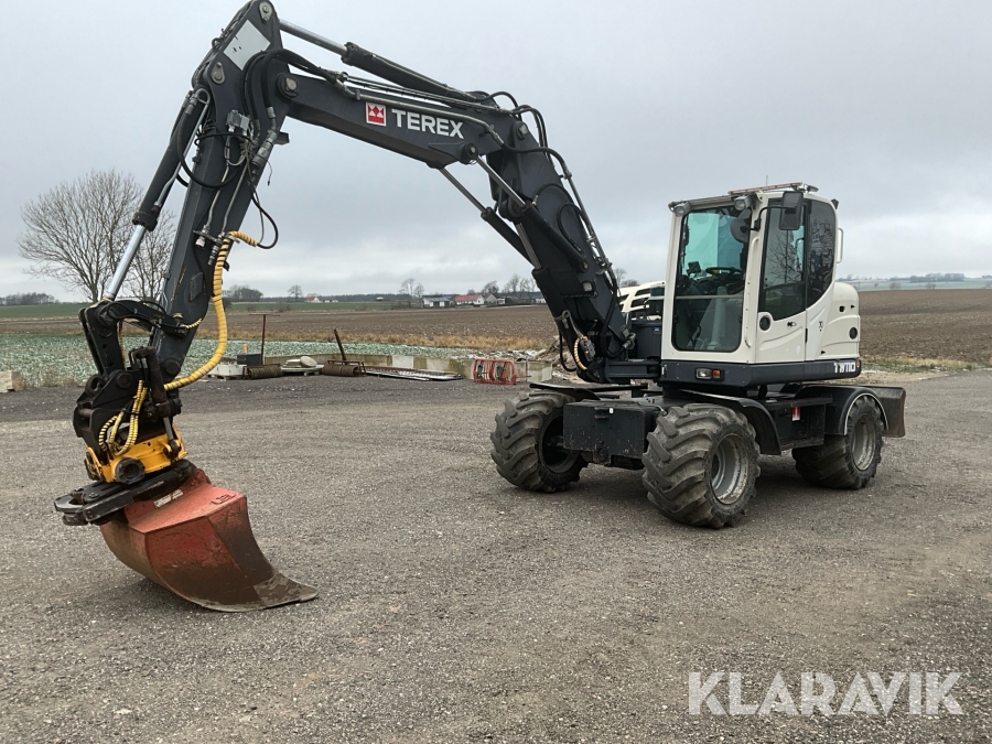 Hjulgrävmaskin Terex TW110 med tiltrotator och många redskap