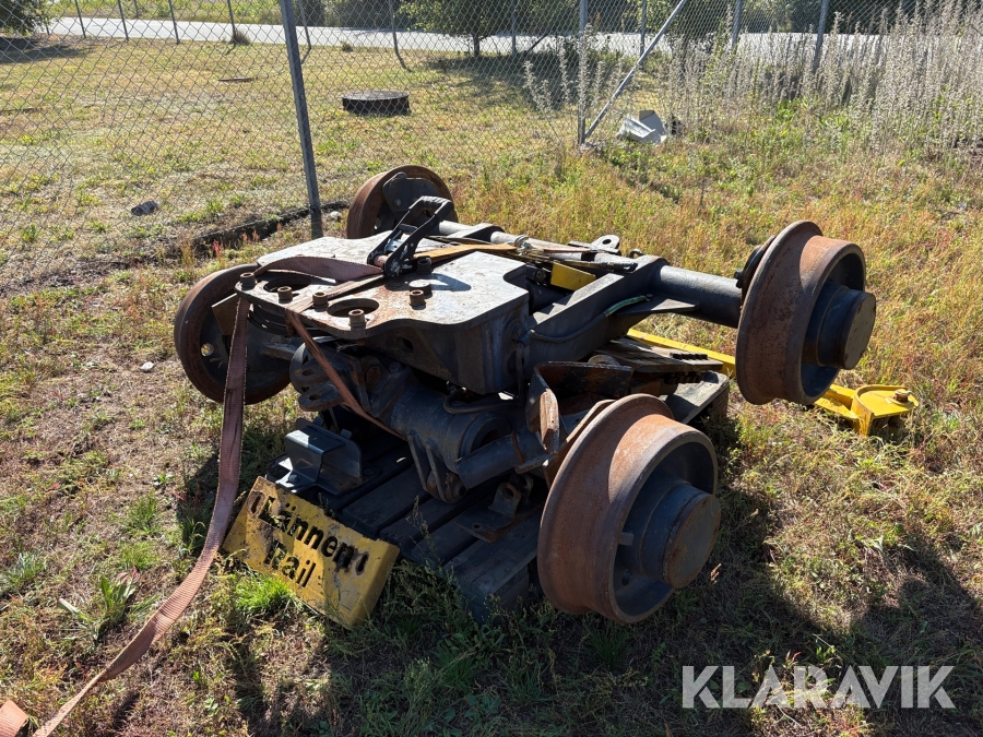 Rälshjul till grävlastare Lännen Rail fram och bak