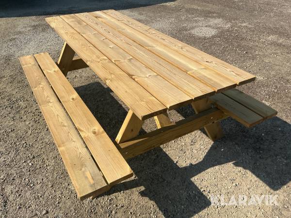 Bord med fastbänk 2000mm