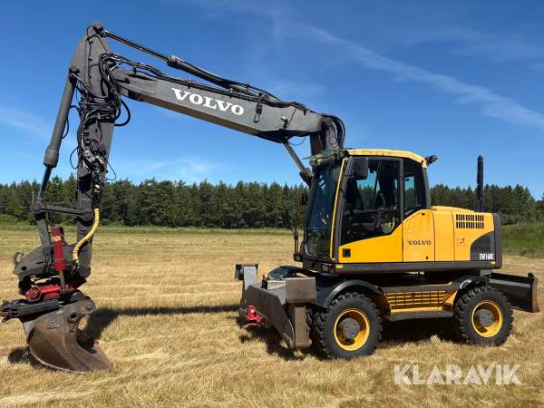 Grävmaskin Volvo EW160C med tiltrotator och skopa