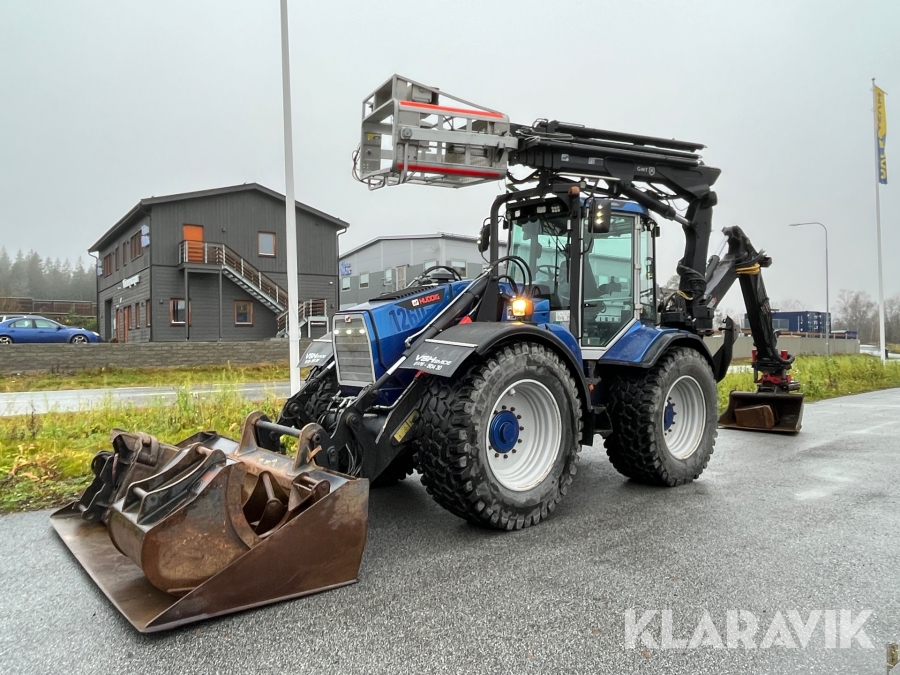 Grävlastare Huddig 1260B med Huddig 1800-lift och många redskap