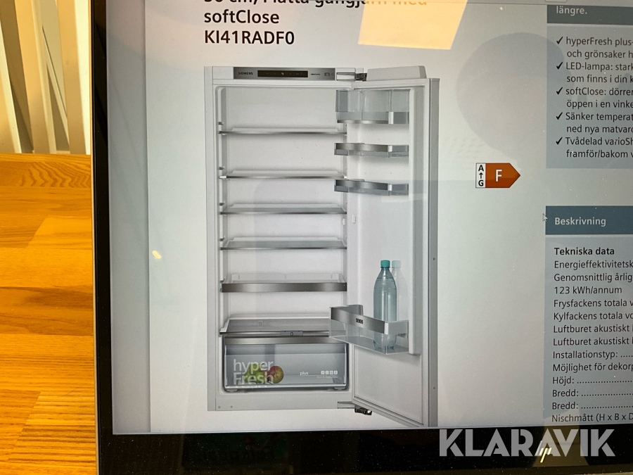 Kylskåp Siemens KI41RADF0 integrerad