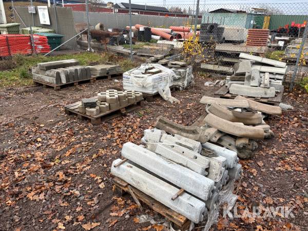 Kantsten Benders 8st pallar med diverse sten