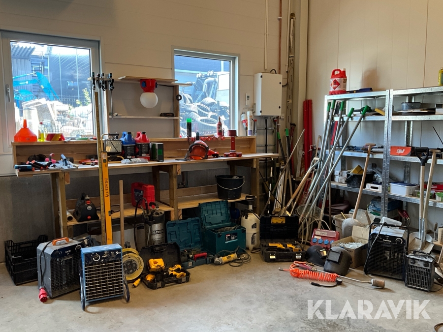 Verktyg och utrustning blandat parti