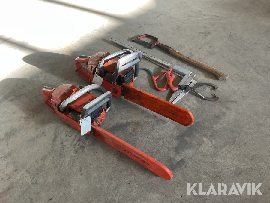 2st motorsågar + mätutrustning Husqvarna 242 XP/300