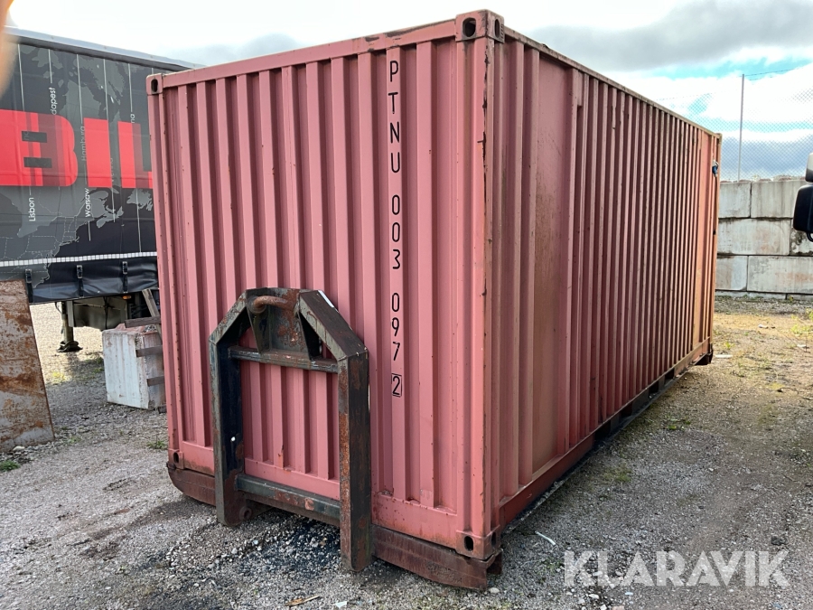 Lastväxlarram med container