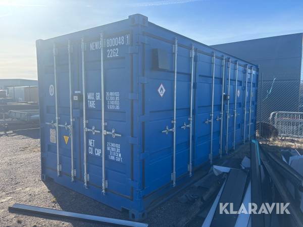 Container 20 fot med öppningsbar sida