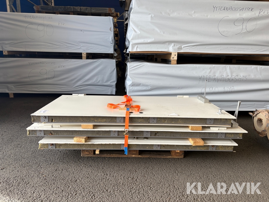 Entrédörr i metall 3 st