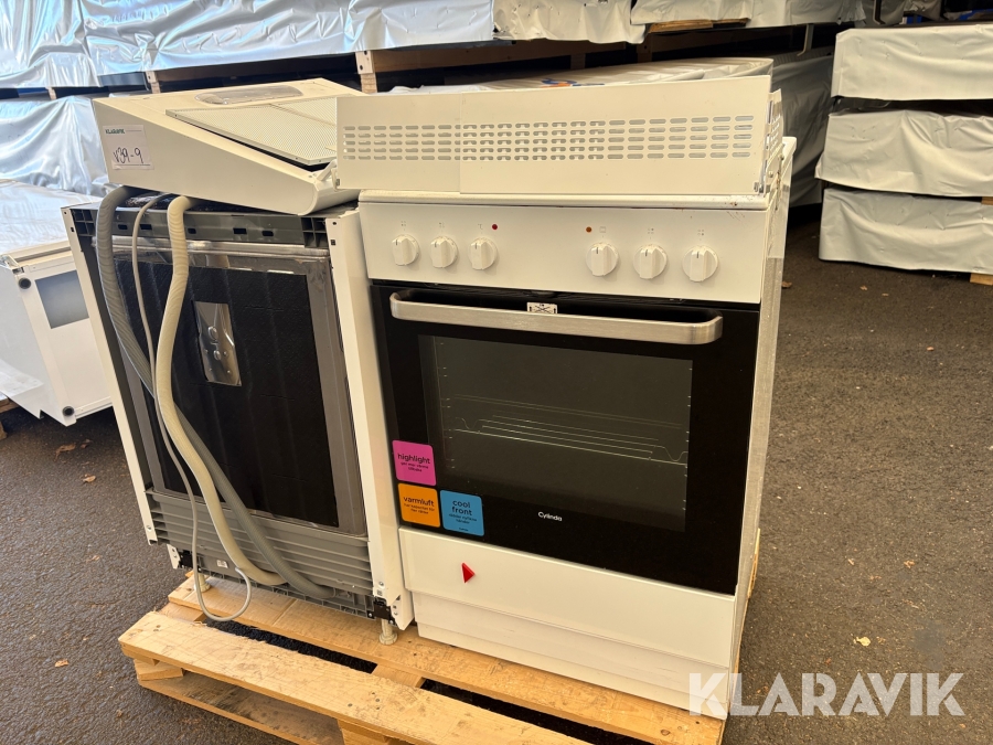 Spis/ugn, diskmaskin, köksfläkt Cylinda