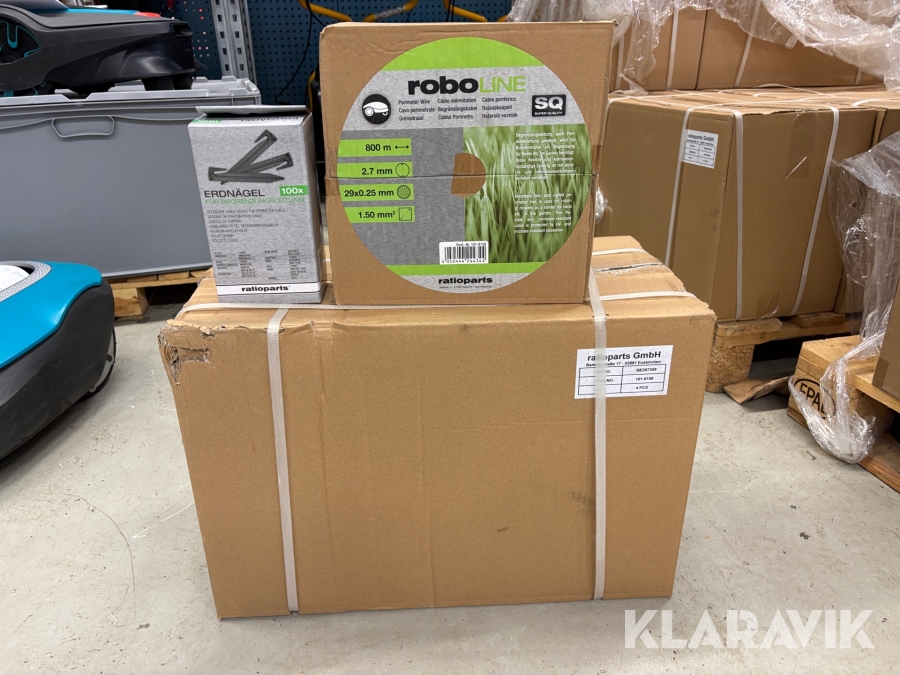 Begränsningskabel och spik till robotgräsklippare Roboline