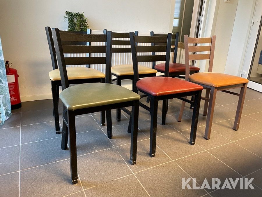Stålstolar 6 st