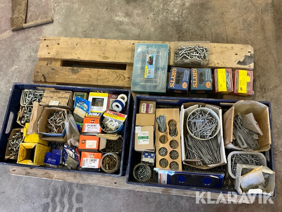 Spik, skruv och vagnsbult