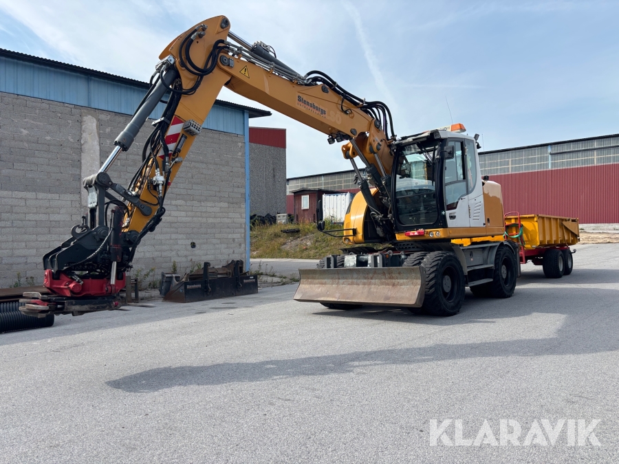 Grävmaskin Liebherr A 918 Compact med tippvagn
