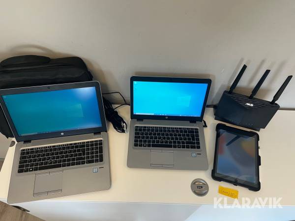 Laptops, iPad, 4G-router HP/Apple