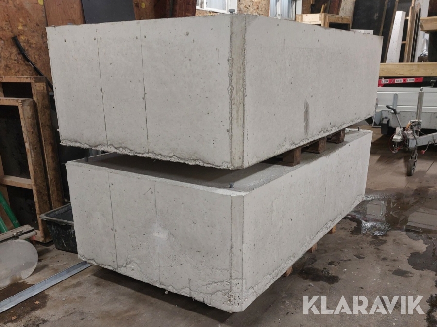 Flytkropp av betong till brygga 2400x1300x650mm 2st