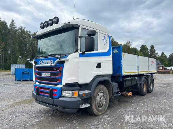 Tippbil Scania G490LB 6X4 plogbil med underbett