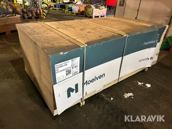 Plyfaskivor Moelven Vänerply K20/70 ca 50 st 15x2400x1200 mm