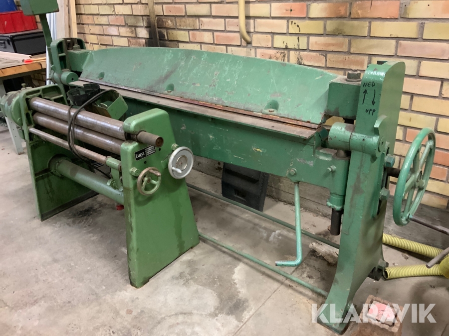 Bocknings och valsmaskin för plåt  