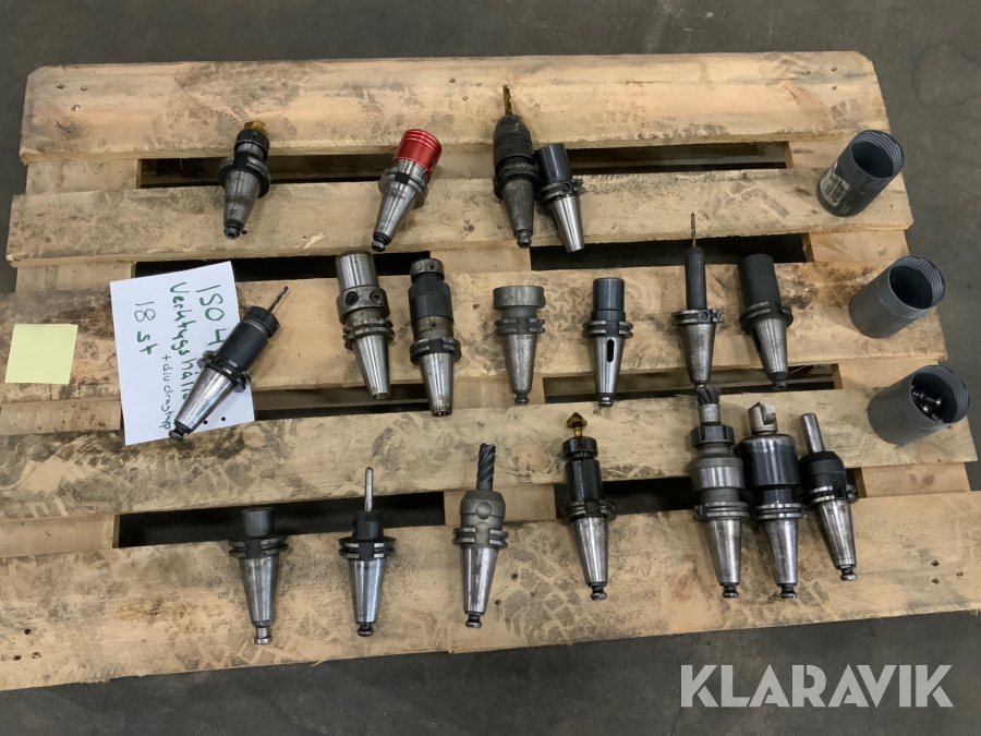 Verktygshållare och diverse dragtappar    Iso40 18st