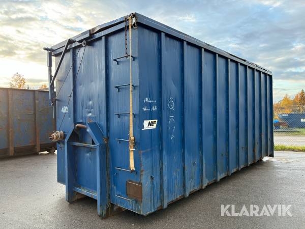 Lastväxlarcontainer 40 m3 med täckning