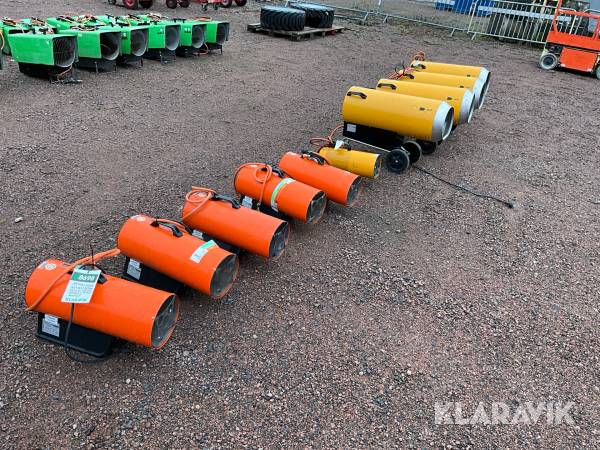 Paket med 10 st värmare Dantherm BLP103ET, BLP 15KWM, BLP33M