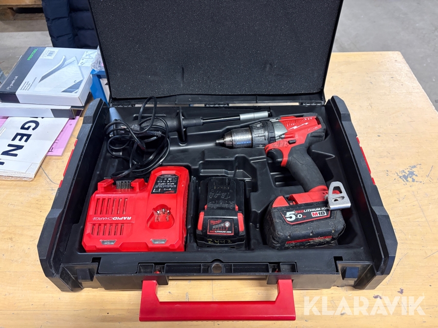 Skruvdragare Milwaukee M18 FDD-502X med batteri