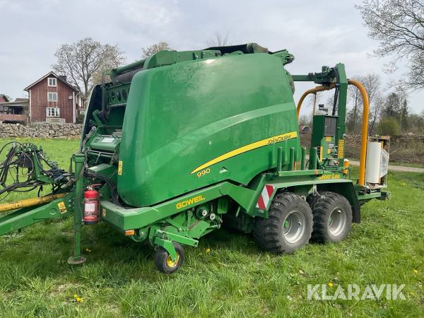 Rundbalspress John Deere 990N Goweil inplastare