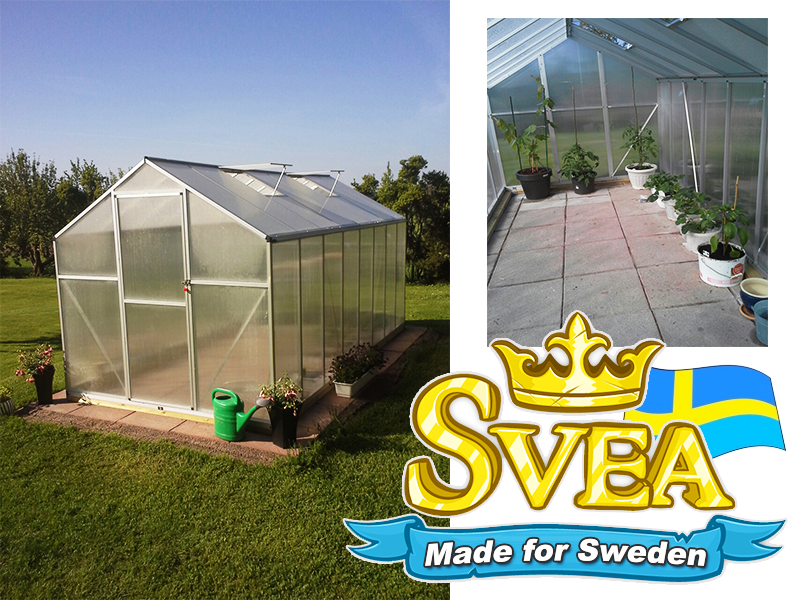  Alu. växthus SVEA 8m2 