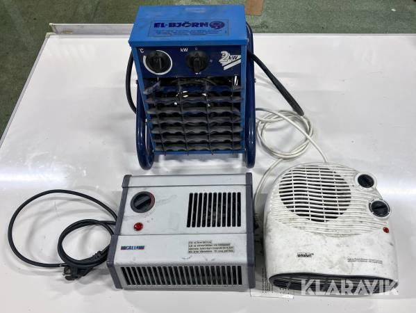 Värmefläktar  2kW  3st