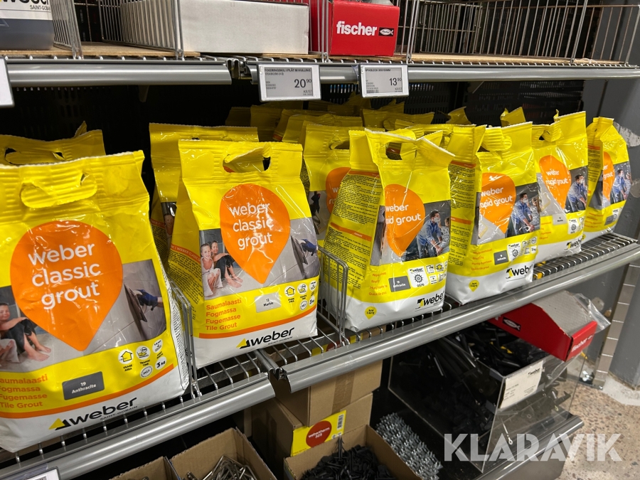 Parti med fogmassor Weber