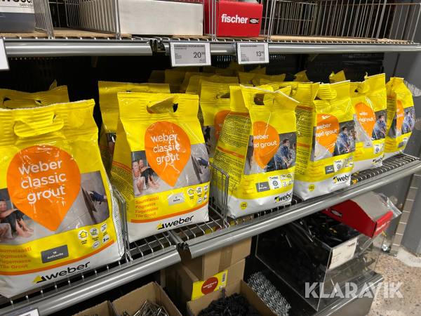 Parti med fogmassor Weber