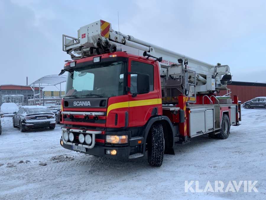 Höjdfordon brandbil Scania 114L med Bronto Skylift F32 MDT