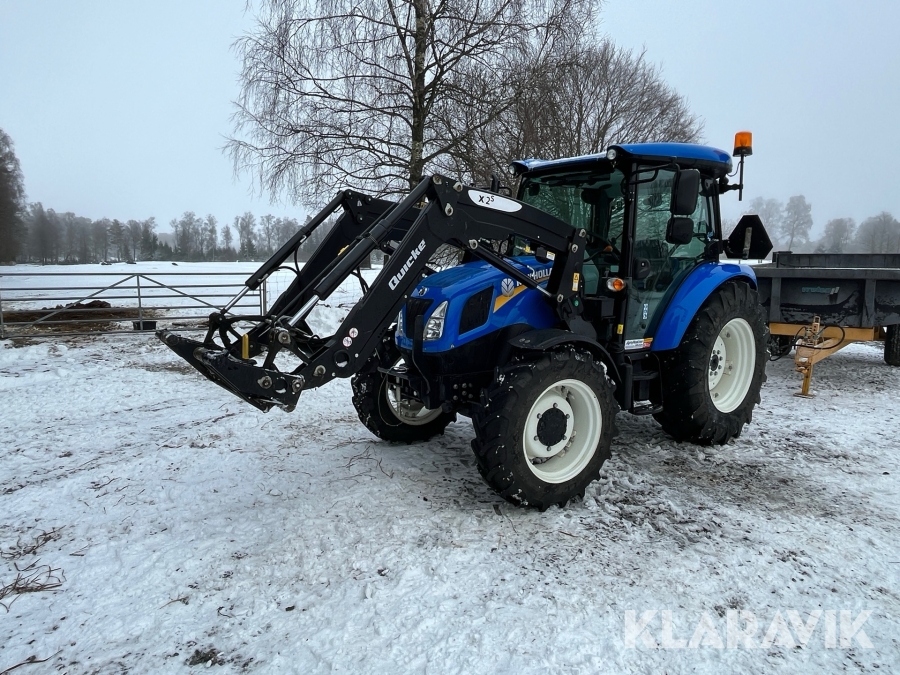 Traktor New Holland T4.65S med frontlastare och redskap