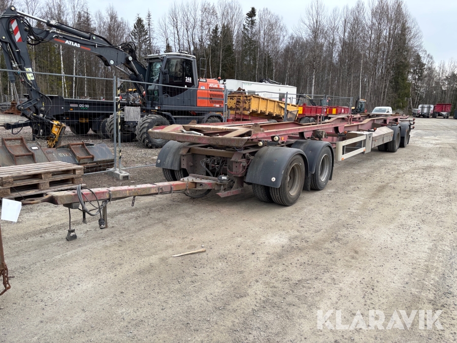 Lastväxlarvagn Mjölbysläpet SFL4-12,5-3med liftdumperfäste