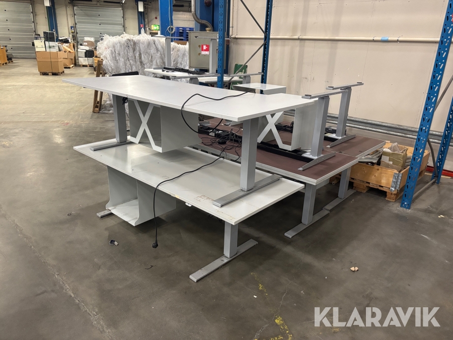 Packbord Edsbyn Höj & sänkbart med hållare för skrivare 6st