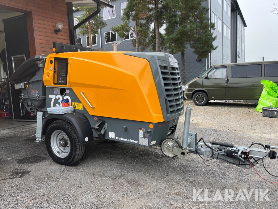 Betongpump Putzmeister P 730 TD på släp 