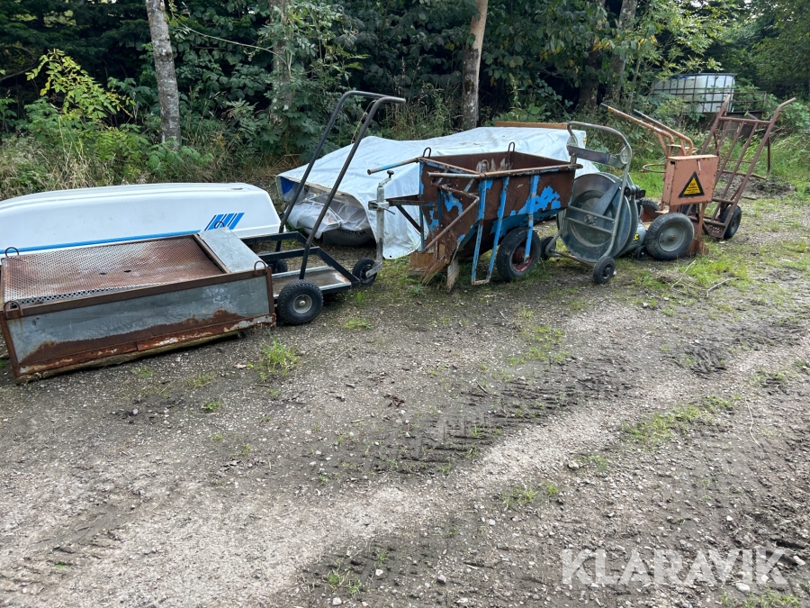 Ogräsbrännare, fogvagn, vagn, kompressor, gastubsvagn, tegelkärra