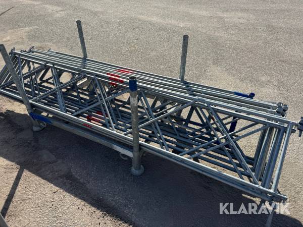 Dubbelräcke för byggställning