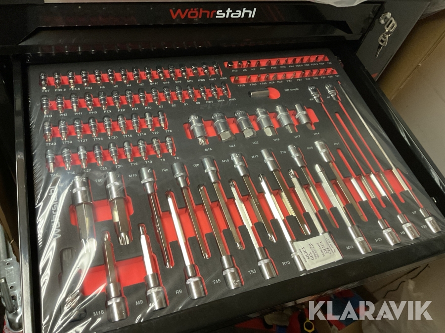 Verktygslåda / Verktygsvagn med verktyg Wöhrstahl XXL