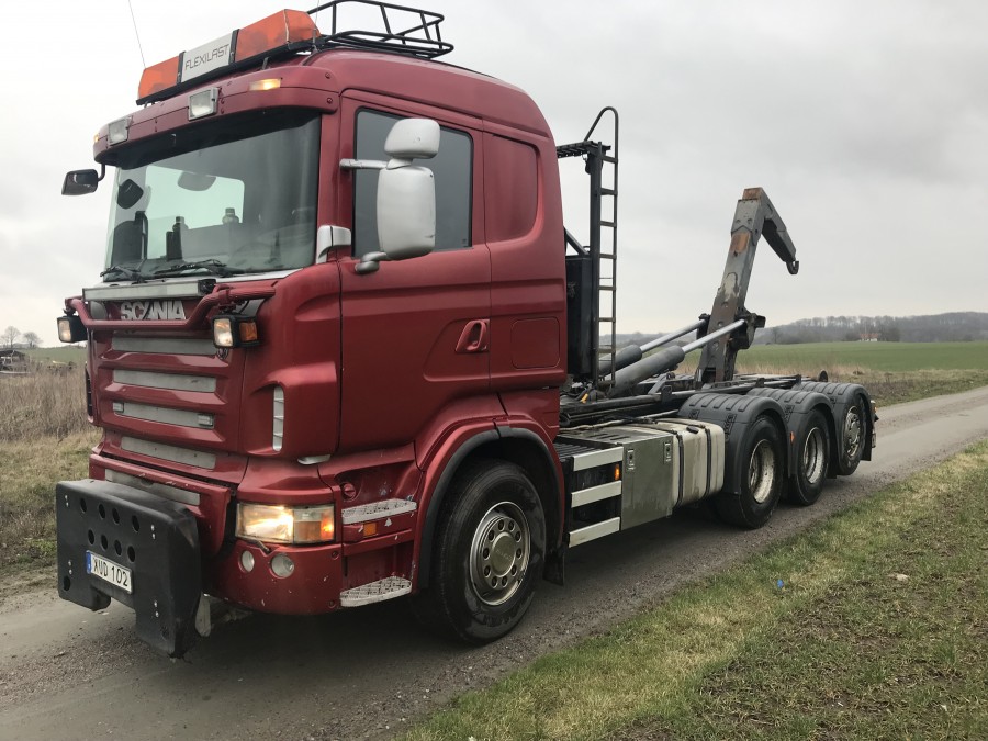 Lastbil tridem med 24 tons lastväxlare