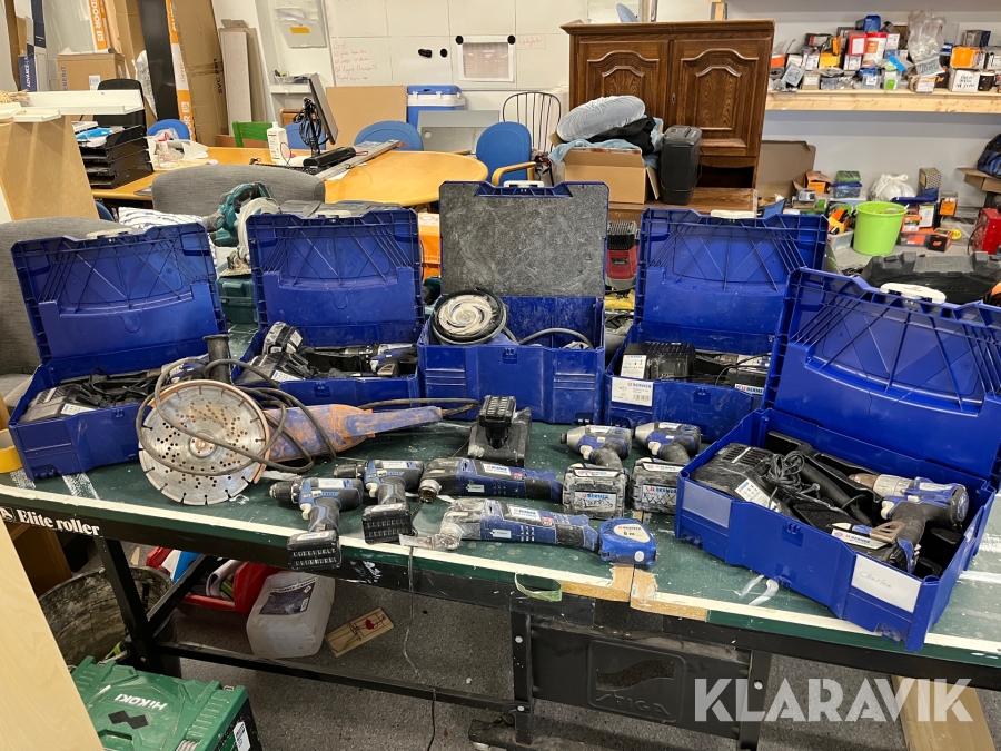 Skruvdragare, betongslip med mera Berner