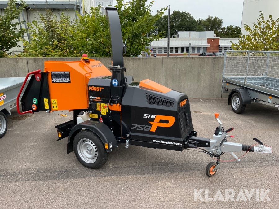 Flismaskin på släp Först ST6P 750