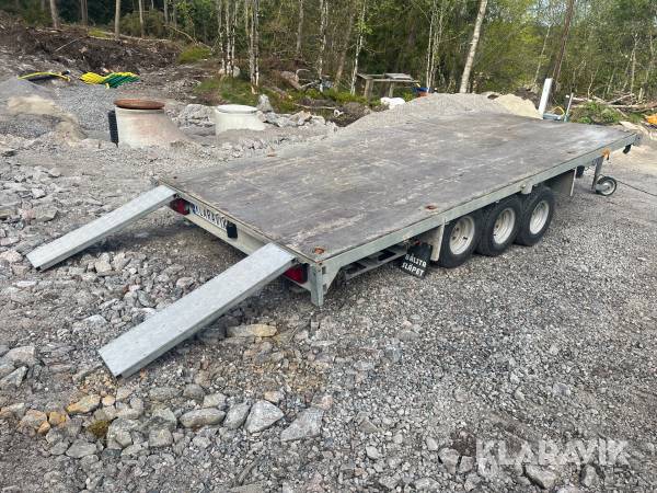 Maskintrailer Bålsta Släpet HB6-3500M 3-axlat